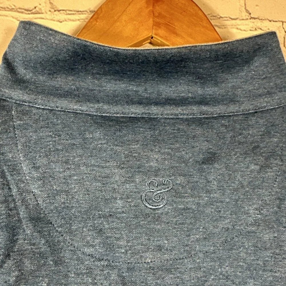 Collars & Co Quarter 1/4‎ Zip Sweater Blue Long Sleeve Preppy Golf  Cloud New